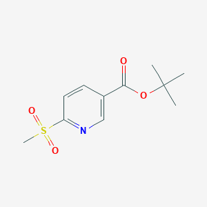 molecular formula C11H15NO4S B13659753 tert-Butyl 6-(methylsulfonyl)nicotinate 