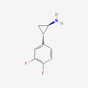 molecular formula C9H9F2N B1365979 (1R,2S)-2-(3,4-二氟苯基)环丙胺 CAS No. 220352-38-5
