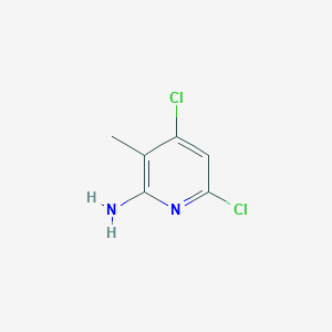 molecular formula C6H6Cl2N2 B13659797 4,6-Dichloro-3-methylpyridin-2-amine 