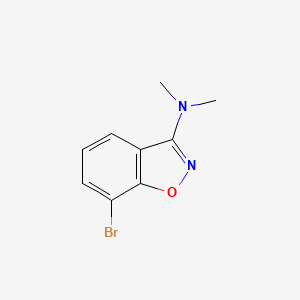 molecular formula C9H9BrN2O B13659799 7-Bromo-N,N-dimethylbenzo[d]isoxazol-3-amine 