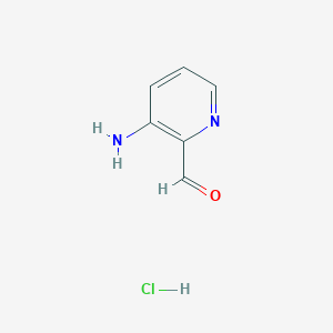 molecular formula C6H7ClN2O B13659824 3-Aminopicolinaldehyde hydrochloride 