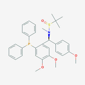 (R)-N-((S)-(2-(Diphenylphosphanyl)-4,5-dimethoxyphenyl)(4-methoxyphenyl)methyl)-N,2-dimethylpropane-2-sulfinamide