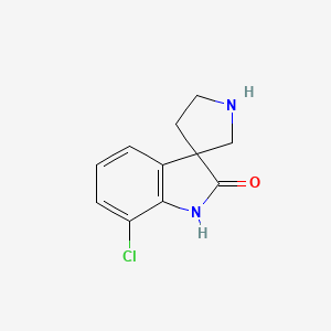 molecular formula C11H11ClN2O B13659901 7-Chlorospiro[indoline-3,3'-pyrrolidin]-2-one 