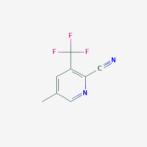 molecular formula C8H5F3N2 B13659915 5-Methyl-3-(trifluoromethyl)picolinonitrile 