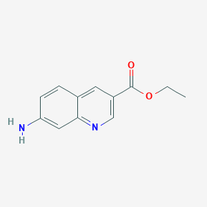 molecular formula C12H12N2O2 B1365994 7-氨基喹啉-3-羧酸乙酯 CAS No. 339290-20-9