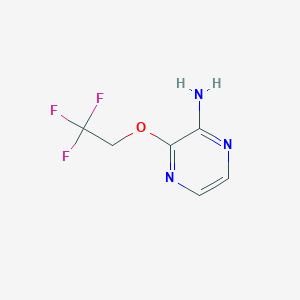 molecular formula C6H6F3N3O B13659955 3-(2,2,2-Trifluoroethoxy)pyrazin-2-amine 