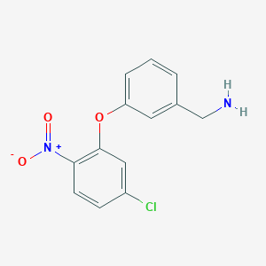 molecular formula C13H11ClN2O3 B1365997 3-(5-Chloro-2-nitrophenoxy)-benzylamine hydrochloride 
