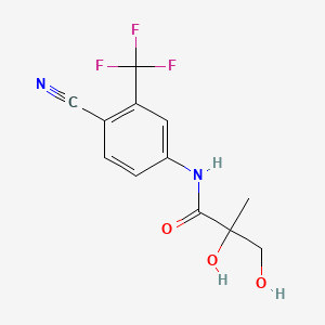 molecular formula C12H11F3N2O3 B1365998 N-[4-cyano-3-(trifluoromethyl)phenyl]-2,3-dihydroxy-2-methylpropanamide 