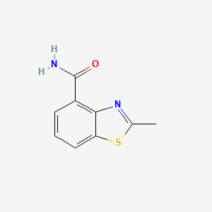 molecular formula C9H8N2OS B13659998 2-Methylbenzo[d]thiazole-4-carboxamide 