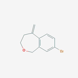 molecular formula C11H11BrO B13660001 8-Bromo-5-methylene-1,3,4,5-tetrahydrobenzo[C]oxepine 