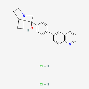 molecular formula C22H24Cl2N2O B1366001 3-(4-Quinolin-6-ylphenyl)-1-azabicyclo[2.2.2]octan-3-ol;dihydrochloride 