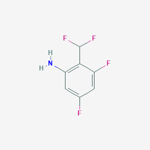 molecular formula C7H5F4N B13660013 2-(Difluoromethyl)-3,5-difluoroaniline 