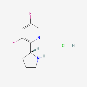 molecular formula C9H11ClF2N2 B13660021 (R)-3,5-Difluoro-2-(pyrrolidin-2-yl)pyridine hydrochloride 