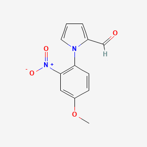 molecular formula C12H10N2O4 B1366003 1-(4-methoxy-2-nitrophenyl)-1H-pyrrole-2-carbaldehyde CAS No. 881040-46-6