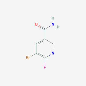 molecular formula C6H4BrFN2O B13660040 5-Bromo-6-fluoronicotinamide 