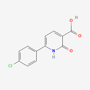 molecular formula C12H8ClNO3 B1366006 6-(4-Chlorophenyl)-2-oxo-1,2-dihydropyridine-3-carboxylic acid CAS No. 147269-16-7