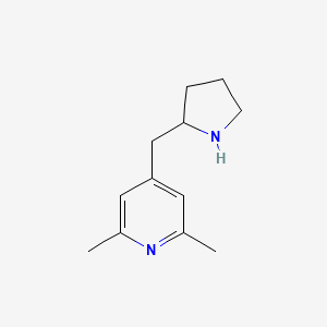 molecular formula C12H18N2 B1366009 2,6-Dimethyl-4-(2-pyrrolidinylmethyl)pyridine CAS No. 881041-84-5