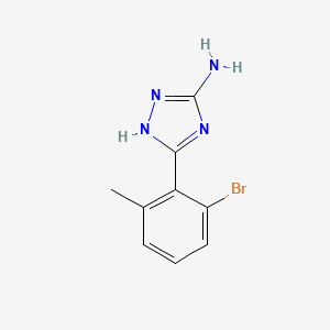 molecular formula C9H9BrN4 B13660132 5-Amino-3-(2-bromo-6-methylphenyl)-1H-1,2,4-triazole 