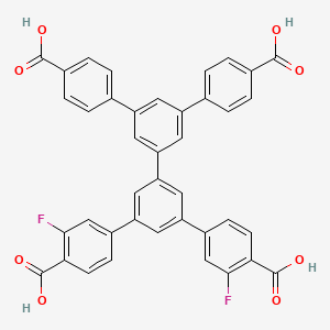 4-[3-[3,5-bis(4-carboxyphenyl)phenyl]-5-(4-carboxy-3-fluorophenyl)phenyl]-2-fluorobenzoic acid