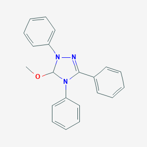 molecular formula C21H19N3O B136602 5-甲氧基-1,3,4-三苯基-4,5-二氢-1H-1,2,4-三唑 CAS No. 154643-41-1