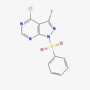 4-Chloro-3-iodo-1-(phenylsulfonyl)-1H-pyrazolo[3,4-d]pyrimidine