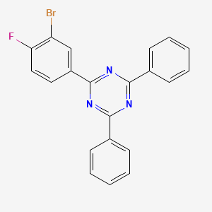 molecular formula C21H13BrFN3 B13660338 2-(3-Bromo-4-fluorophenyl)-4,6-diphenyl-1,3,5-triazine 