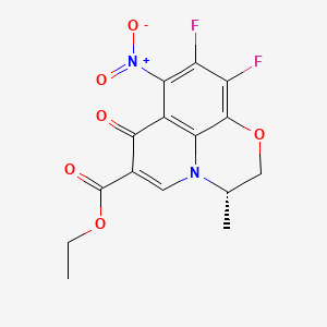 Ethyl (S)-9,10-difluoro-3-methyl-8-nitro-7-oxo-2,3-dihydro-7H-[1,4]oxazino[2,3,4-ij]quinoline-6-carboxylate