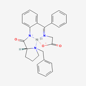 [N-[Phenyl[2-[[[(1S,2R)-1-(phenylmethyl)-2-pyrrolidinyl-|EN]carbonyl]amino-|EN]phenyl]methylene]glycinato(2-)-|EN,|EO]nickel