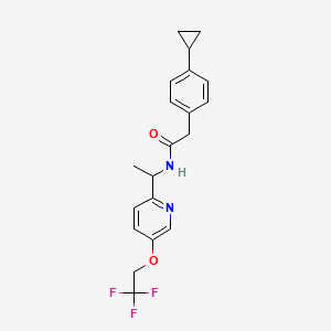 2-(4-cyclopropylphenyl)-N-[1-[5-(2,2,2-trifluoroethoxy)pyridin-2-yl]ethyl]acetamide