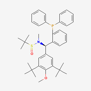 (R)-N-((R)-(3,5-Di-tert-butyl-4-methoxyphenyl)(2-(diphenylphosphanyl)phenyl)methyl)-N,2-dimethylpropane-2-sulfinamide