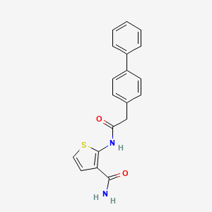 2-(2-([1,1'-Biphenyl]-4-yl)acetamido)thiophene-3-carboxamide