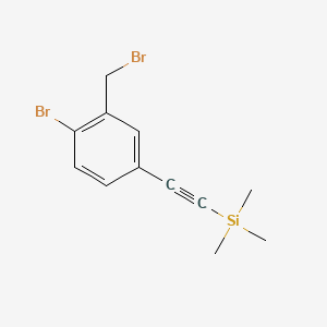 ((4-Bromo-3-(bromomethyl)phenyl)ethynyl)trimethylsilane