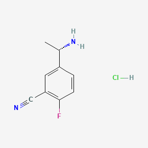 (S)-5-(1-Aminoethyl)-2-fluorobenzonitrile hydrochloride