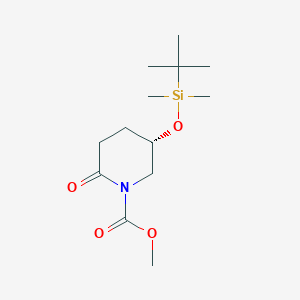 molecular formula C13H25NO4Si B13661012 Methyl (S)-5-((tert-butyldimethylsilyl)oxy)-2-oxopiperidine-1-carboxylate 