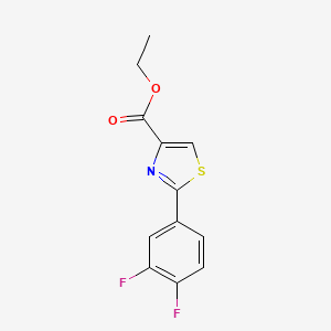 molecular formula C12H9F2NO2S B13661160 Ethyl 2-(3,4-Difluorophenyl)thiazole-4-carboxylate 