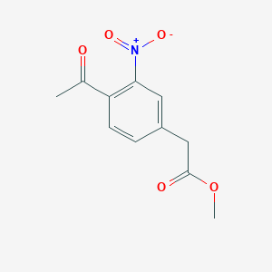 Methyl 2-(4-acetyl-3-nitrophenyl)acetate