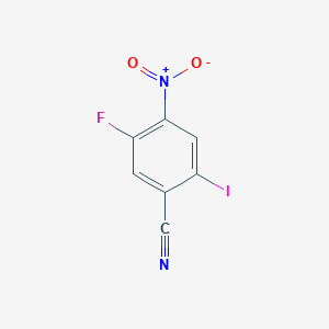 molecular formula C7H2FIN2O2 B13661364 5-Fluoro-2-iodo-4-nitrobenzonitrile 