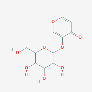 3-[3,4,5-Trihydroxy-6-(hydroxymethyl)oxan-2-yl]oxypyran-4-one