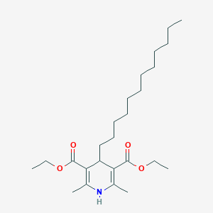 molecular formula C25H43NO4 B136614 4-Dodecyl-3,5-diethoxycarbonyl-1,4-dihydro-2,6-dimethylpyridine CAS No. 144883-74-9