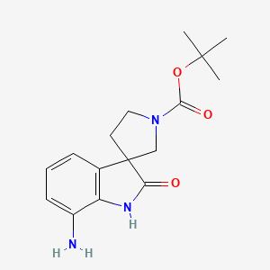 tert-Butyl 7-amino-2-oxospiro[indoline-3,3'-pyrrolidine]-1'-carboxylate