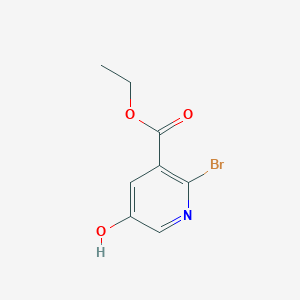 molecular formula C8H8BrNO3 B13661595 Ethyl 2-bromo-5-hydroxynicotinate 