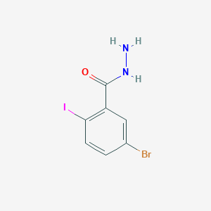 molecular formula C7H6BrIN2O B13661611 5-Bromo-2-iodobenzohydrazide 