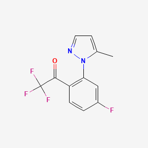 2,2,2-Trifluoro-1-(4-fluoro-2-(5-methyl-1H-pyrazol-1-yl)phenyl)ethanone