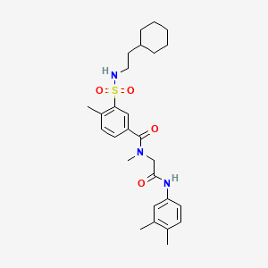 3-(N-(2-Cyclohexylethyl)sulfamoyl)-N-(2-((3,4-dimethylphenyl)amino)-2-oxoethyl)-N,4-dimethylbenzamide