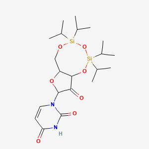 molecular formula C21H36N2O7Si2 B13661650 1-[9-oxo-2,2,4,4-tetra(propan-2-yl)-6a,9a-dihydro-6H-furo[3,2-f][1,3,5,2,4]trioxadisilocin-8-yl]pyrimidine-2,4-dione 