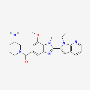 (R)-(3-Amino-1-piperidinyl)[2-(1-ethyl-1H-pyrrolo[2,3-b]pyridin-2-yl)-7-methoxy-1-methyl-1H-benzo[d]imidazol-5-yl]methanone