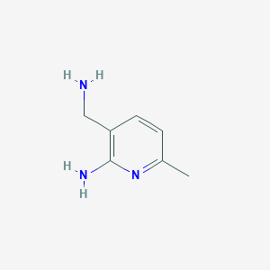 molecular formula C7H11N3 B13661706 3-(Aminomethyl)-6-methylpyridin-2-amine 