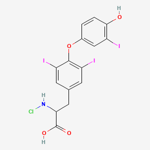 2-(Chloroamino)-3-[4-(4-hydroxy-3-iodophenoxy)-3,5-diiodophenyl]propanoic acid