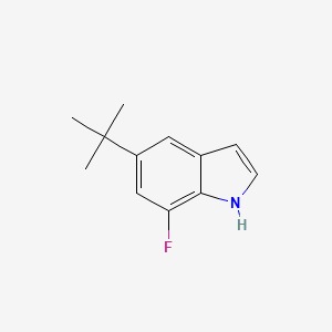 molecular formula C12H14FN B13661965 5-(tert-Butyl)-7-fluoro-1H-indole 