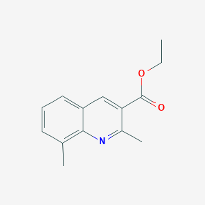 molecular formula C14H15NO2 B1366227 2,8-二甲基喹啉-3-羧酸乙酯 CAS No. 392734-40-6